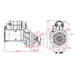 Starter Valtra Valmet Sisu diesel 12v 3 2kw