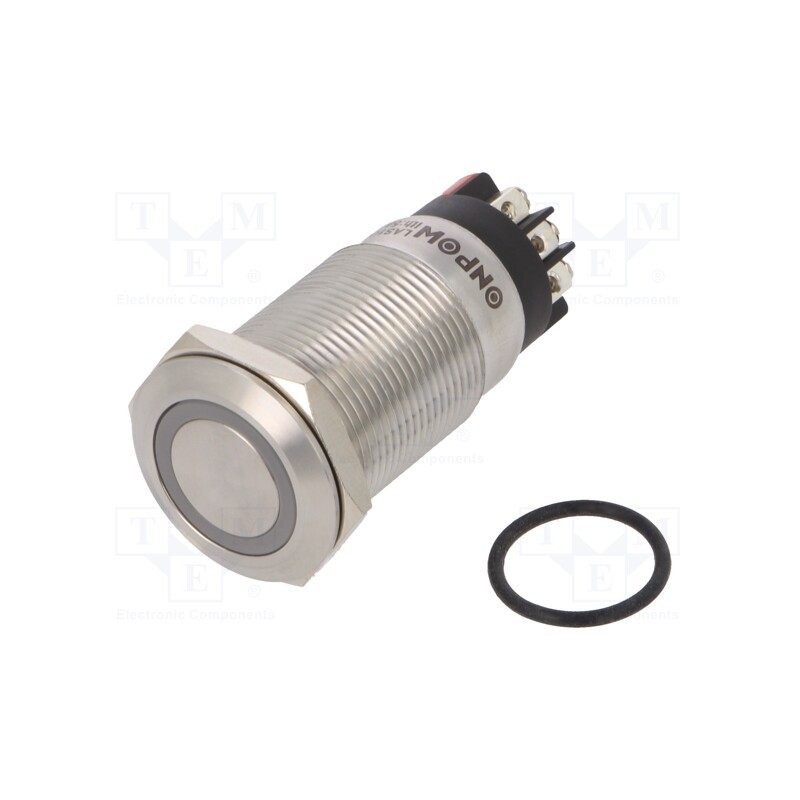 1 pcs x ONPOW - LAS1GQF-11ZE/L/R/24V/S - Switch: vandal resistant, Pos: 2, SPDT, 3A/220VAC, 5A/24VDC, IP65