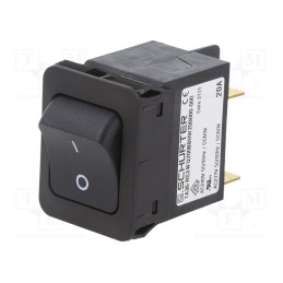 1 pcs x SCHURTER - TA36-RS24FQ200BBHW200000-000 - Circuit breaker, Urated: 240VAC, 60VDC, 20A, DPST, 34x26mm, MCB