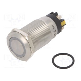 1 pcs x ONPOW - LAS1GQF-11ZE/L/Y/24V/S - Switch: vandal resistant, Pos: 2, SPDT, 3A/220VAC, 5A/24VDC, IP65