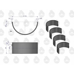 Connecting rod bearings n025 c 330 org 9006012110u