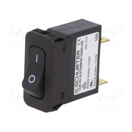 1 pcs x SCHURTER - TA36-RS14FQ100BBHW160000-000 - Circuit breaker, Urated: 240VAC, 32VDC, 16A, SPST, 34x14.5mm, MCB
