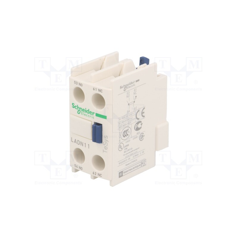 1 pcs x SCHNEIDER ELECTRIC - LADN11 - Auxiliary contacts, Series: TeSys D, Leads: screw terminals