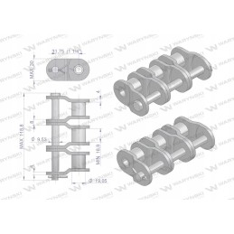 Chain link reinforced p20a 3 ansi a 100 r