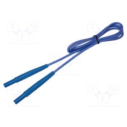 1 pcs x SONEL - WAPRZ1X2BUBB - Test lead, banana plug 4mm,both sides, insulated, Urated: 1kV