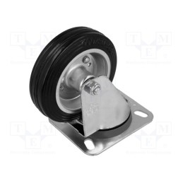 1 pcs x ELESA+GANTER - 450056 - Transport wheel, Ø: 100mm, W: 30mm, H: 128mm, torsional, 76kg, rubber