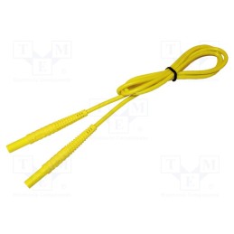 1 pcs x SONEL - WAPRZ1X2YEBB - Test lead, banana plug 4mm,both sides, insulated, Urated: 1kV