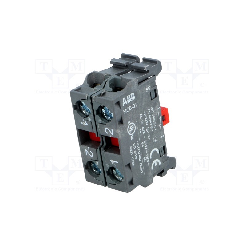 1 pcs x ABB - 1SFA611610R1020 - Contact block, 22mm, front fixing, Contacts: NC x2