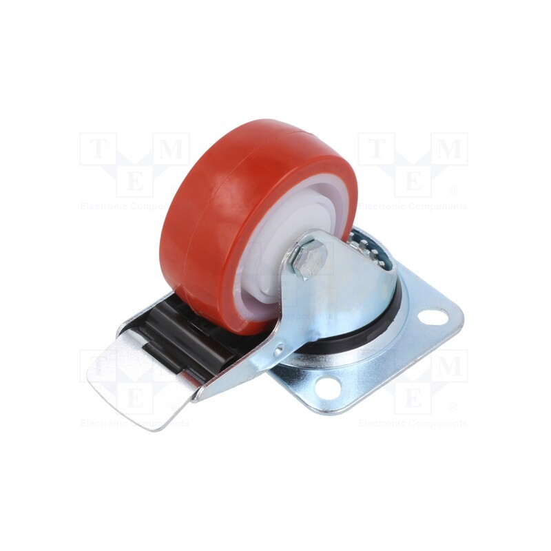 1 pcs x RADER - KPE-POPUB 80K1-HC - Transport wheel, Ø: 80mm, W: 32mm, H: 105mm, torsional with lock