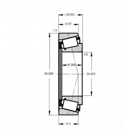 Cbk 333 front wheel bearing mf3 pbf 35x65x18mm
