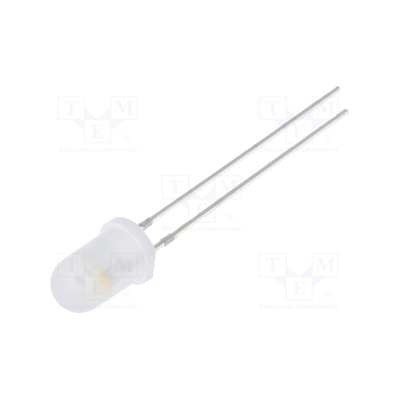 2 pcs x OPTOSUPPLY - OSM5DS5B62A - LED, 5mm, white warm, blinking, 1560÷2180mcd, 60°, 3÷5V, 20mA, 1.8Hz
