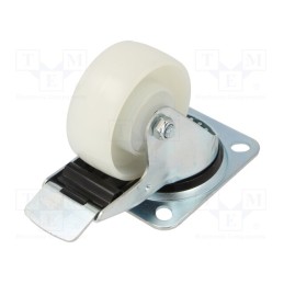 1 pcs x RADER - KPE-POB 80K1-HC - Transport wheel, Ø: 80mm, W: 32mm, H: 105mm, torsional with lock