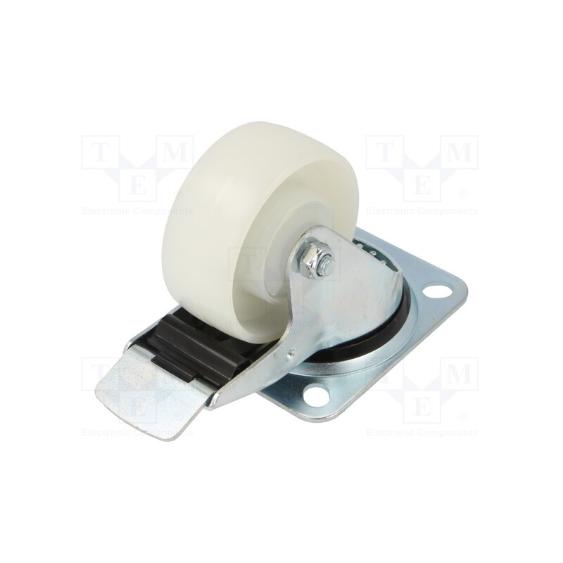 1 pcs x RADER - KPE-POB 80K1-HC - Transport wheel, Ø: 80mm, W: 32mm, H: 105mm, torsional with lock