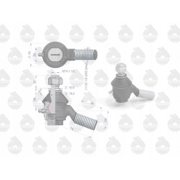 Rear threaded ball joint mf3 original ursus