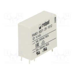 1 pcs x RELPOL - RM83-3021-25-1012 - Relay: electromagnetic, SPST-NO, Ucoil: 12VDC, 16A, 16A/250VAC