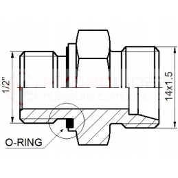 Set of connections for orbitrol m14x1 5 hydrolider
