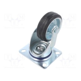 1 pcs x COLSON - JPSM 0801 2100 - Transport wheel, Ø: 80mm, W: 25mm, H: 105mm, torsional, 50kg, rubber