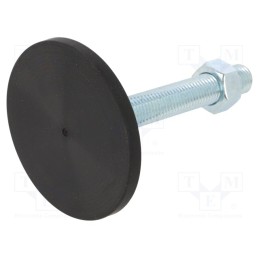 1 pcs x ELESA+GANTER - GN 40-80-M16-100-A1-UK - Foot, with no-slip disk,with locknut,with lever, Base dia: 80mm