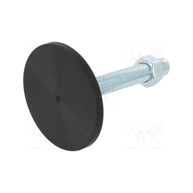 1 pcs x ELESA+GANTER - GN 40-80-M16-100-A1-UK - Foot, with no-slip disk,with locknut,with lever, Base dia: 80mm