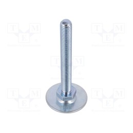 1 pcs x ELESA+GANTER - GN 40-40-M10-80-A0-S - Foot, Base dia: 40mm, M10, steel, Plunger length: 80mm