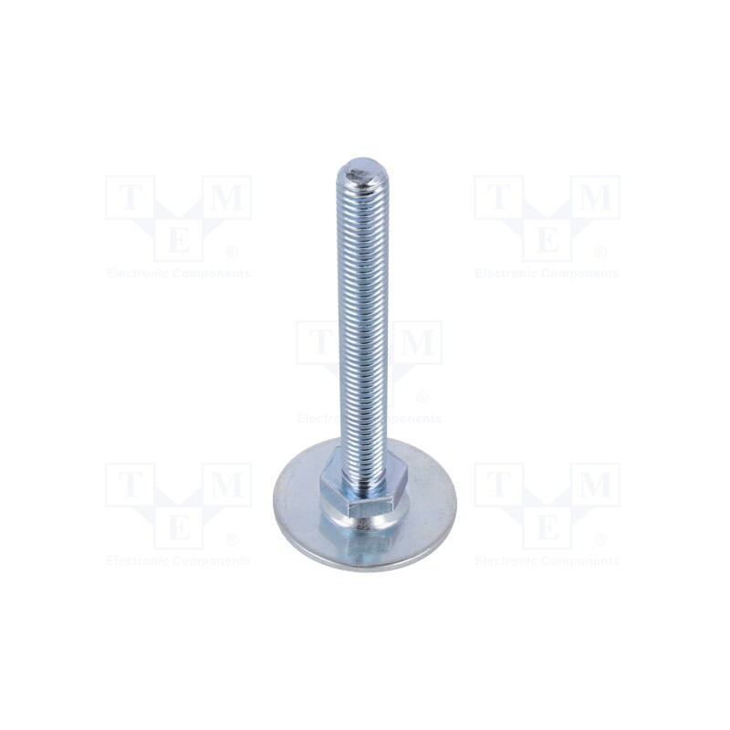 1 pcs x ELESA+GANTER - GN 40-40-M10-80-A0-S - Foot, Base dia: 40mm, M10, steel, Plunger length: 80mm
