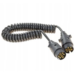 Spiral trailer electrical connector, 2 plugs