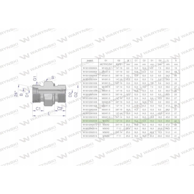 Hydraulic connection, heavy version, xge bb m3