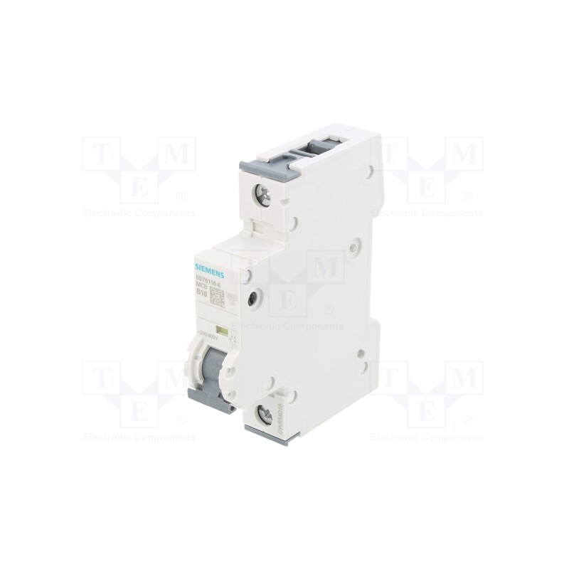 1 pcs x SIEMENS - 5SY6116-6 - Circuit breaker, 230/400VAC, Inom: 16A, Poles: 1, Charact: B, 6kA