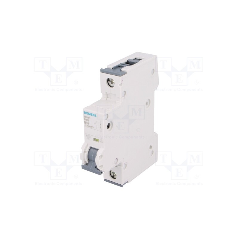 1 pcs x SIEMENS - 5SY6110-6 - Circuit breaker, 230/400VAC, Inom: 10A, Poles: 1, Charact: B, 6kA