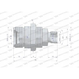 Valve seat m20x1 5 screwed zsr6m20gnk waryns