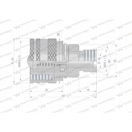 Valve plug m20x1 5 screwed zsr6m20wtk waryns