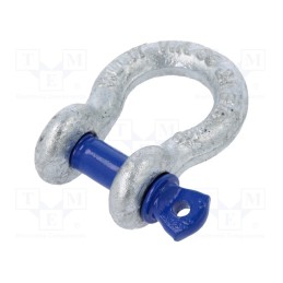 1 pcs x ELESA+GANTER - GN 585-10-A - Dee shackle, steel, for rope, zinc, 10mm, 3/8'