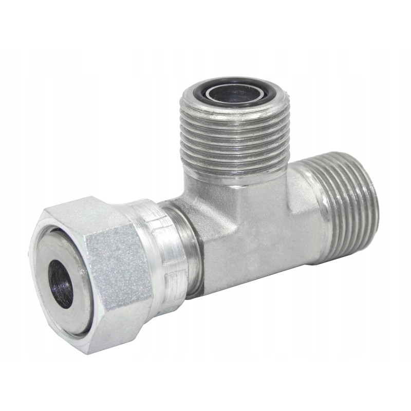 Hydraulic tee orfs 1 3 16 nut on the side
