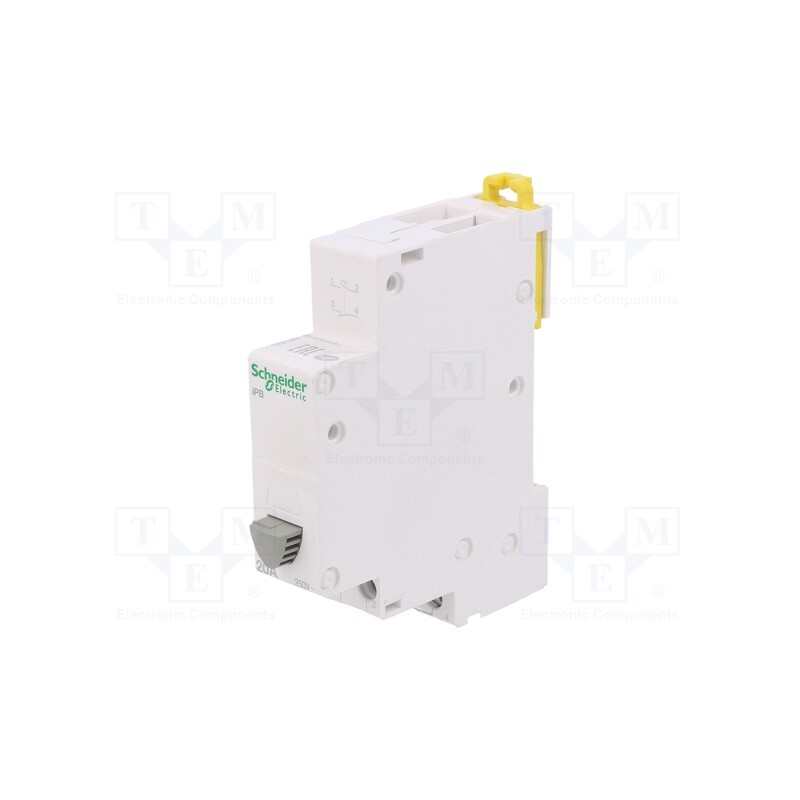 1 pcs x SCHNEIDER ELECTRIC - A9E18033 - Module: pushbutton switch, 250VAC, 20A, for DIN rail mounting