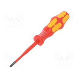 1 pcs x WERA - 5006455001 - Screwdriver, insulated,slim, PlusMinus cross PH-type, SL/PH1