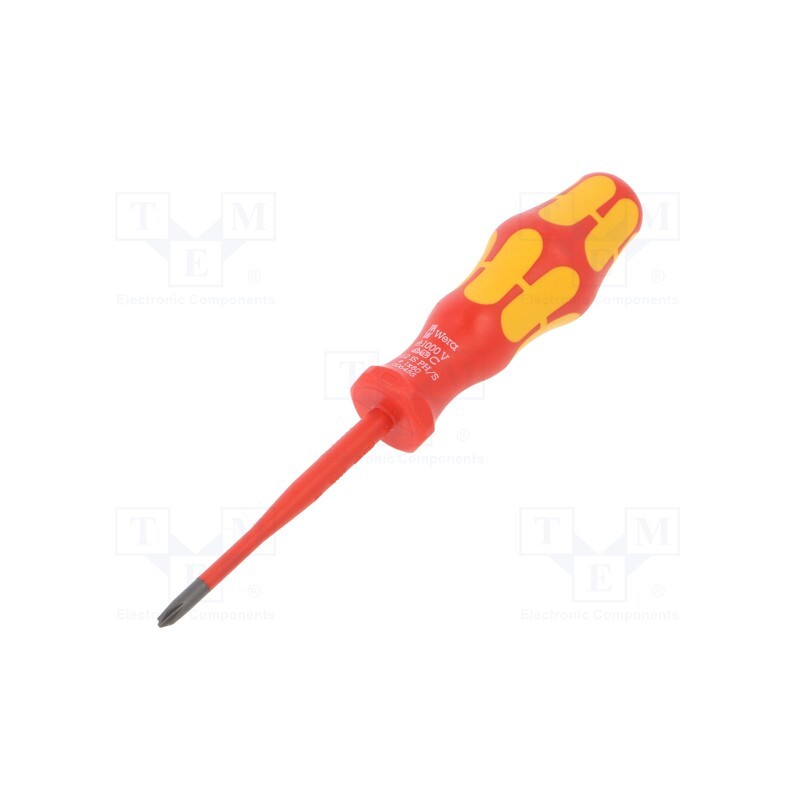 1 pcs x WERA - 5006455001 - Screwdriver, insulated,slim, PlusMinus cross PH-type, SL/PH1