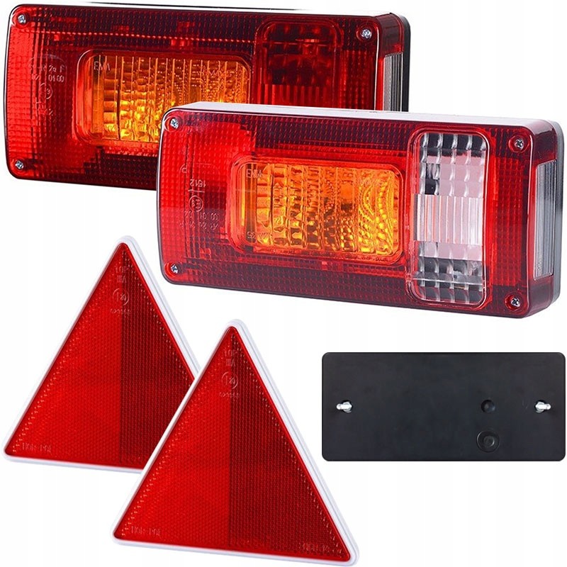 A set of LED combination lamps with a triangle trailer