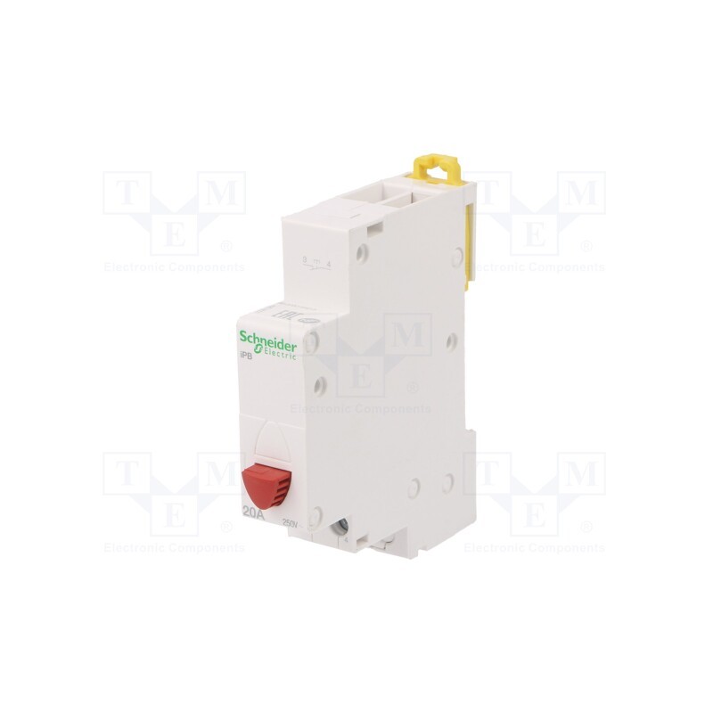 1 pcs x SCHNEIDER ELECTRIC - A9E18031 - Module: pushbutton switch, 250VAC, 20A, for DIN rail mounting