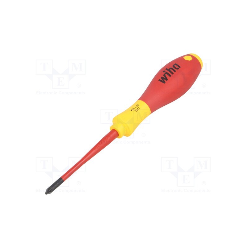 1 pcs x WIHA - 35395 - Screwdriver, insulated,slim, Pozidriv®, PZ1, Blade length: 80mm
