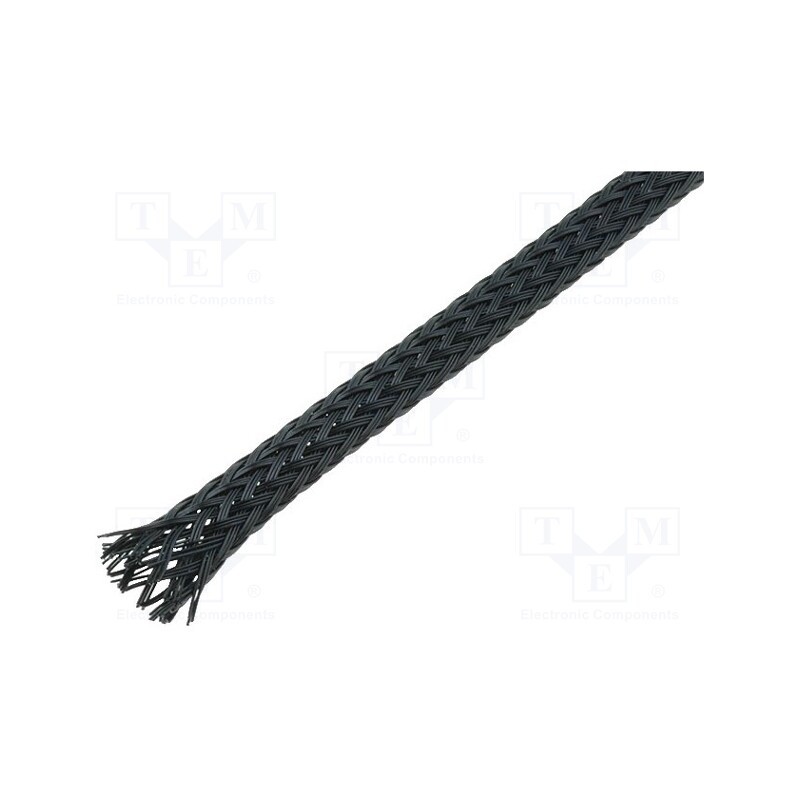 100 m x HELLERMANNTYTON - 170-00200 - Polyester braid, ØBraid : 13÷32,nom.20mm, PET,polyester, black