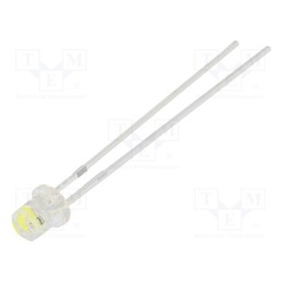 2 pcs x OPTOSUPPLY - OSW5DS34E1A - LED, 3mm, white cold, blinking, 1120÷1560mcd, 140°, 3÷5V, 20mA