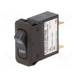 1 pcs x SCHURTER - TA36-RS14FQ100BBFW160000-000 - Circuit breaker, Urated: 240VAC, 32VDC, 16A, SPST, 34x14.5mm, MCB