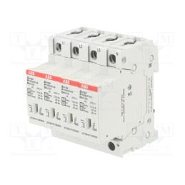 1 pcs x ABB - OVR T1-T2 4L 12.5-275S P QS - Surge arrestor, Type 1+2, Poles: 4, In 8/20us: 80kA, -40÷80°C, IP20