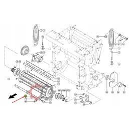 Axle of the jaguar 986413 ironing roller