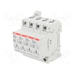 1 pcs x ABB - OVR T1-T2 4L 12.5-275S P TS QS - Surge arrestor, Type 1+2, Poles: 4, In 8/20us: 80kA, -40÷80°C, IP20