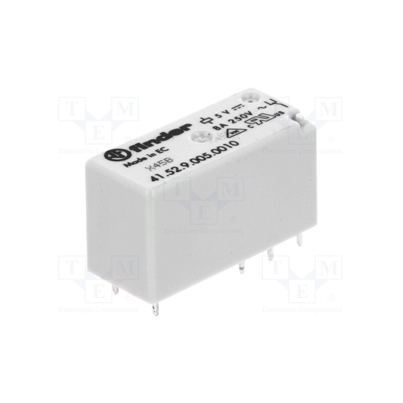 1 pcs x FINDER - 41.52.9.005.0010 - Relay: electromagnetic, DPDT, Ucoil: 5VDC, 15A, 8A/250VAC, 8A/30VDC