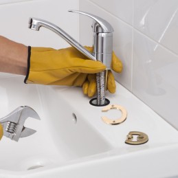 A washer to prevent loosening of the lock nut