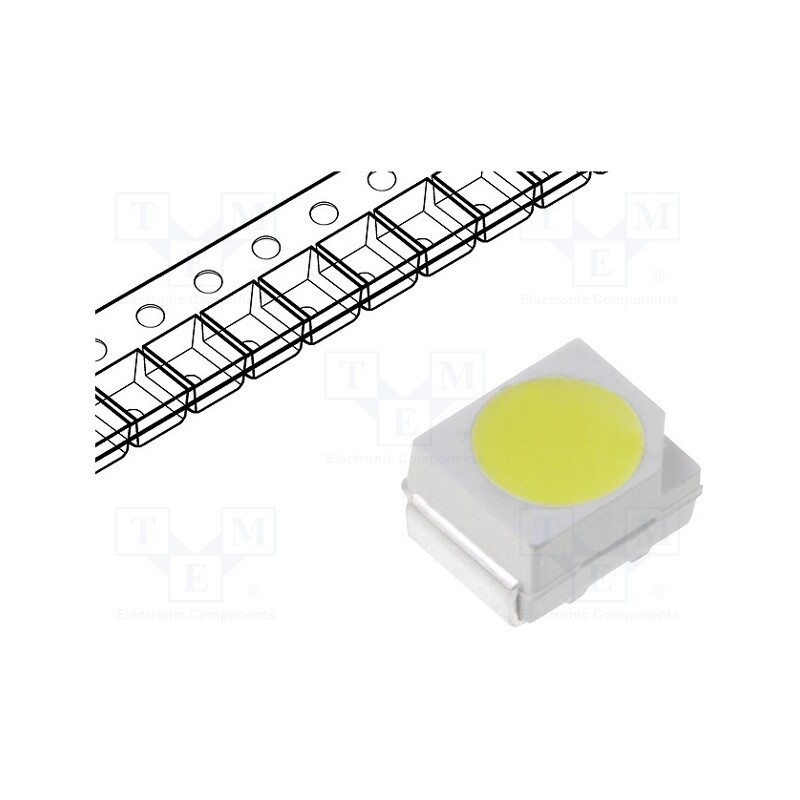 2 pcs x OPTOSUPPLY - OSG74LS1C1A - LED, SMD, 3528,PLCC2, green (fluorescent green), 6.5÷7.5lm, 120°