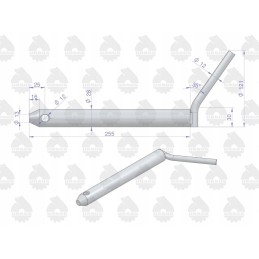 Lower hitch frame pin c 330 c 360 original