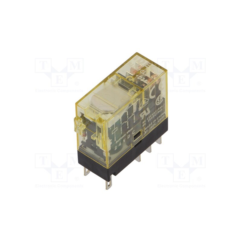 1 pcs x IDEC - RJ2S-CLD-D24 - Relay: electromagnetic, DPDT, Ucoil: 24VDC, Icontacts max: 8A
